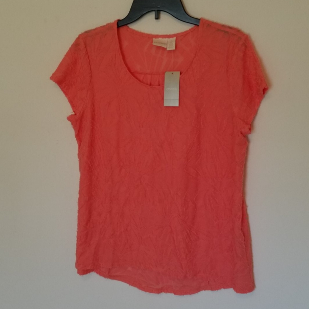 Chicos Burnout Knit Tee